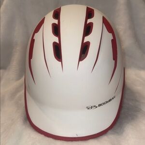 Boombah White & Red Batting Helmet
